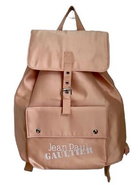 Adorable Jean Paul Gaultier pink satin backpack